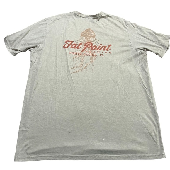 Fat Point Brewing Punta Gorda Florida Men's Gray T-Shirt Jellyfish Beer Size XXL - Picture 1 of 8